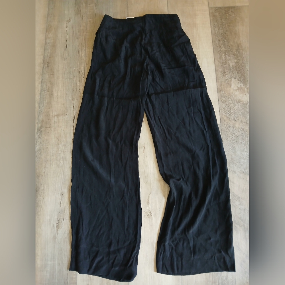 NWT Mango Women's Tie Waist Pants in Black, Size XS - Picture 8 of 11